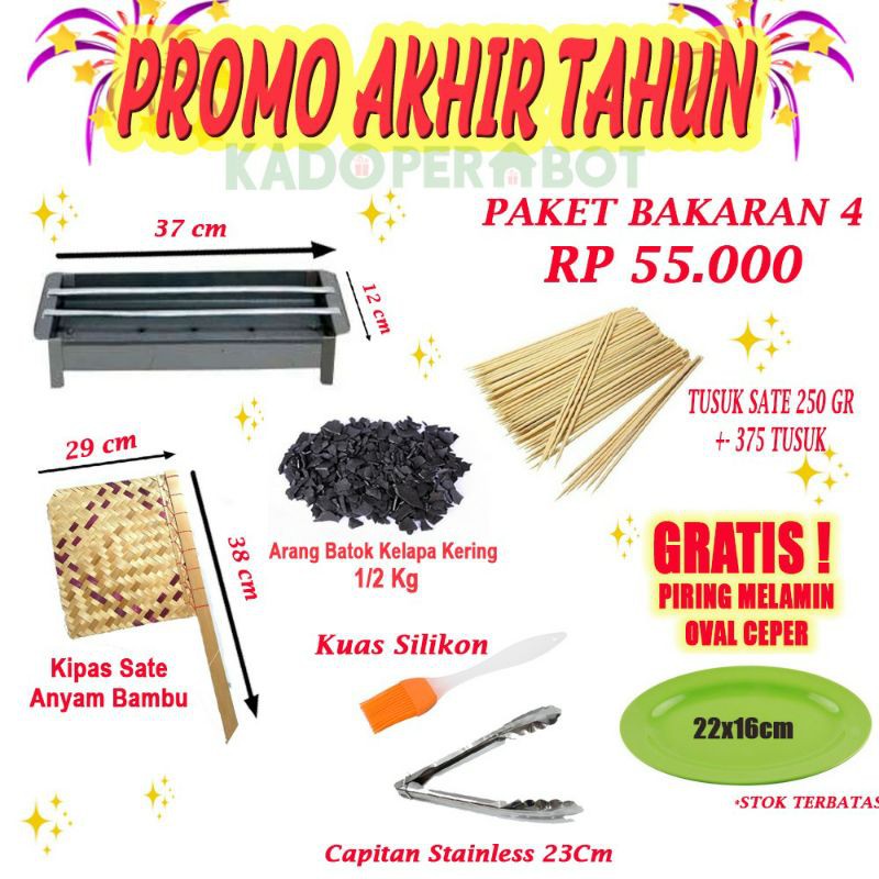 PROMO MAKANAN SATE - TEMPAT ARANG BAKAR SATE - PAKET BAKARAN