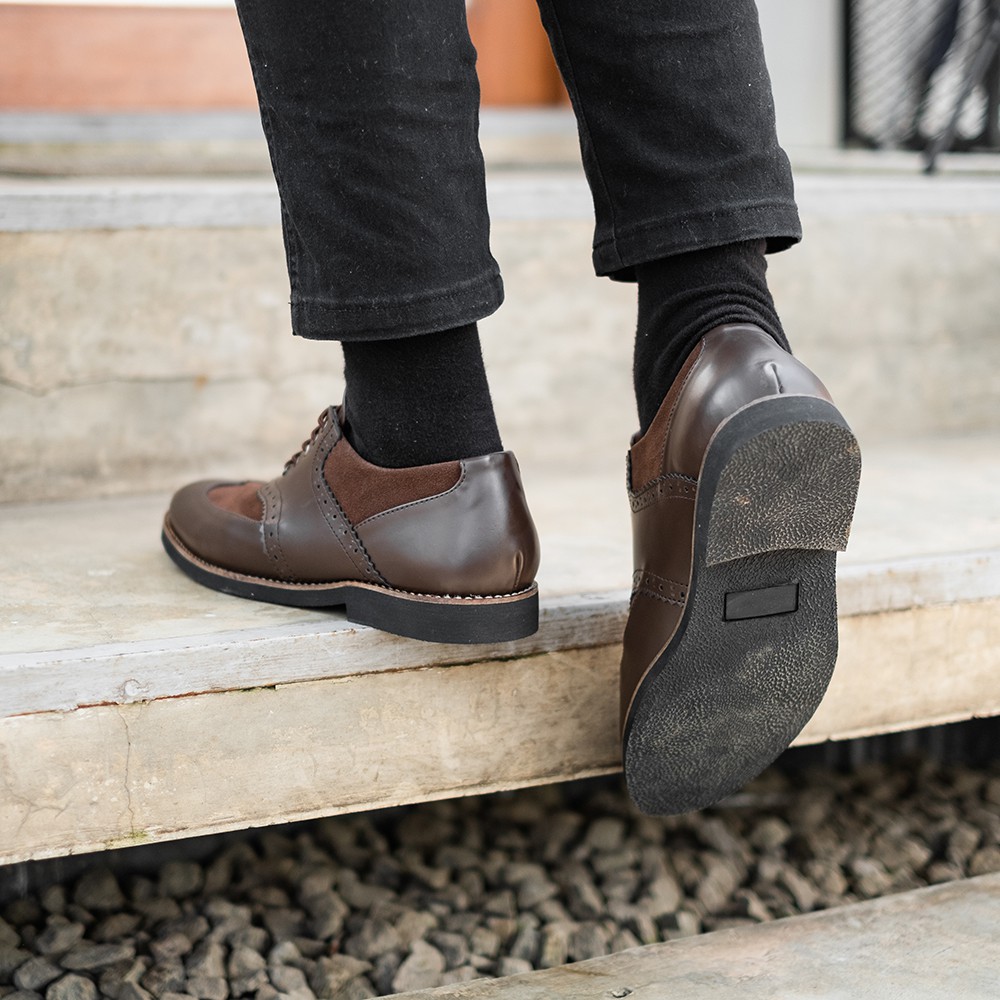 LEEDS BROWN |ManNeedMe x Lvnatica| Sepatu Pantofel Pria Formal/Kantor ORI