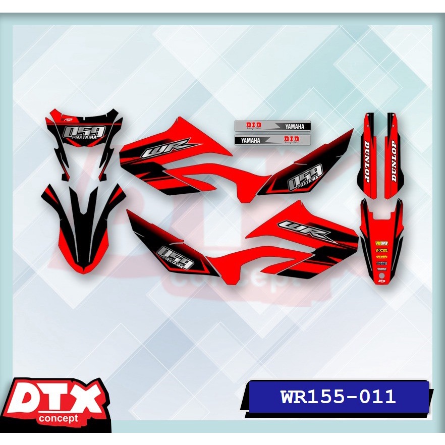 decal wr155 full body decal wr155 decal wr155 supermoto stiker motor wr155 stiker motor keren stiker motor trail motor cross stiker variasi motor decal Supermoto YAMAHA WR155-011