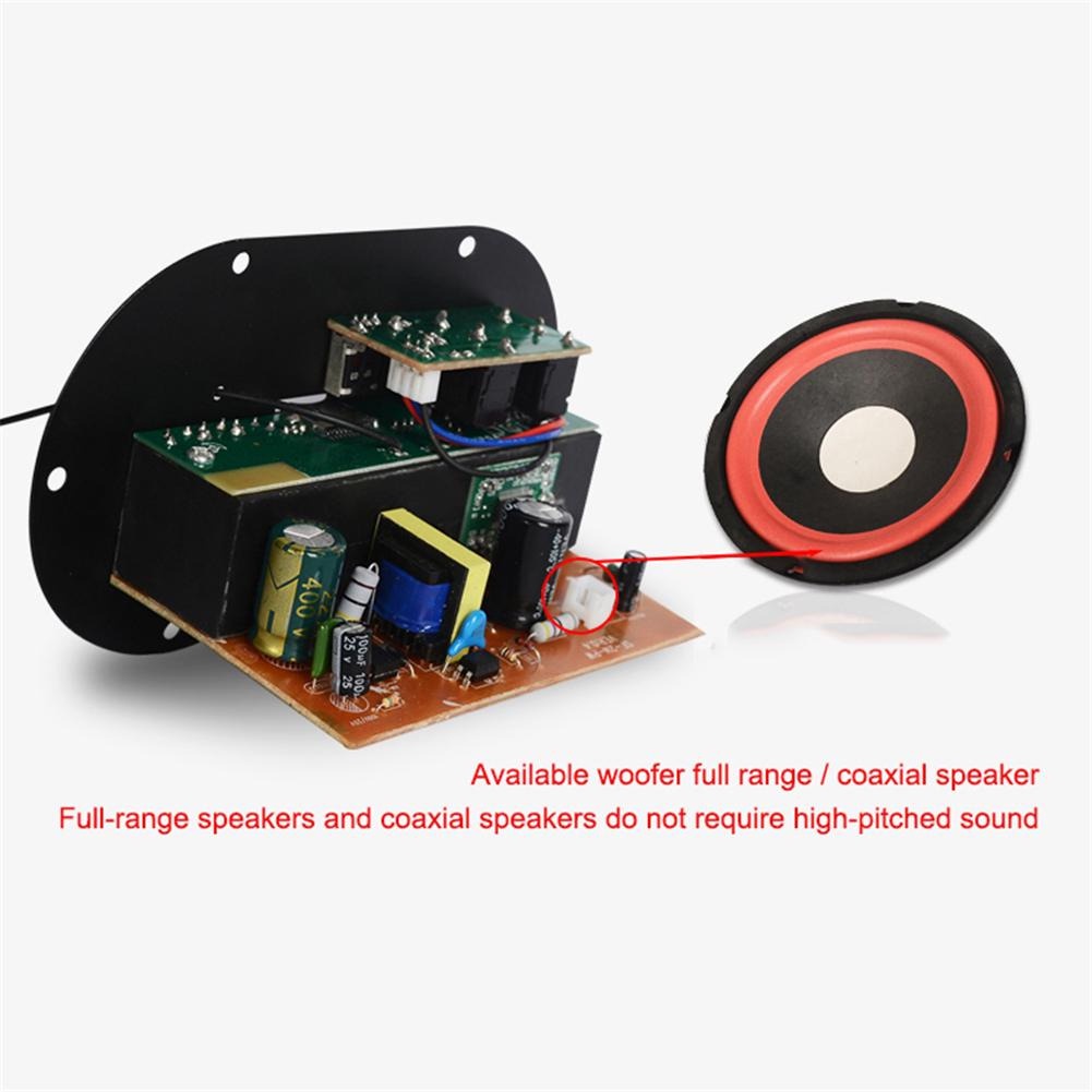 TaffSTUDIO Amplifier Board Audio Bluetooth USB FM Radio TF Player Subwoofer DIY 35W - D30K - Black