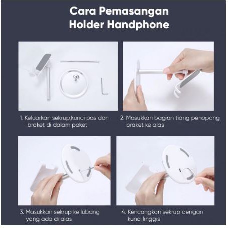 Dudukan Handphone Tablet Desktop Phone Stand Holder Mini Alas Bulat