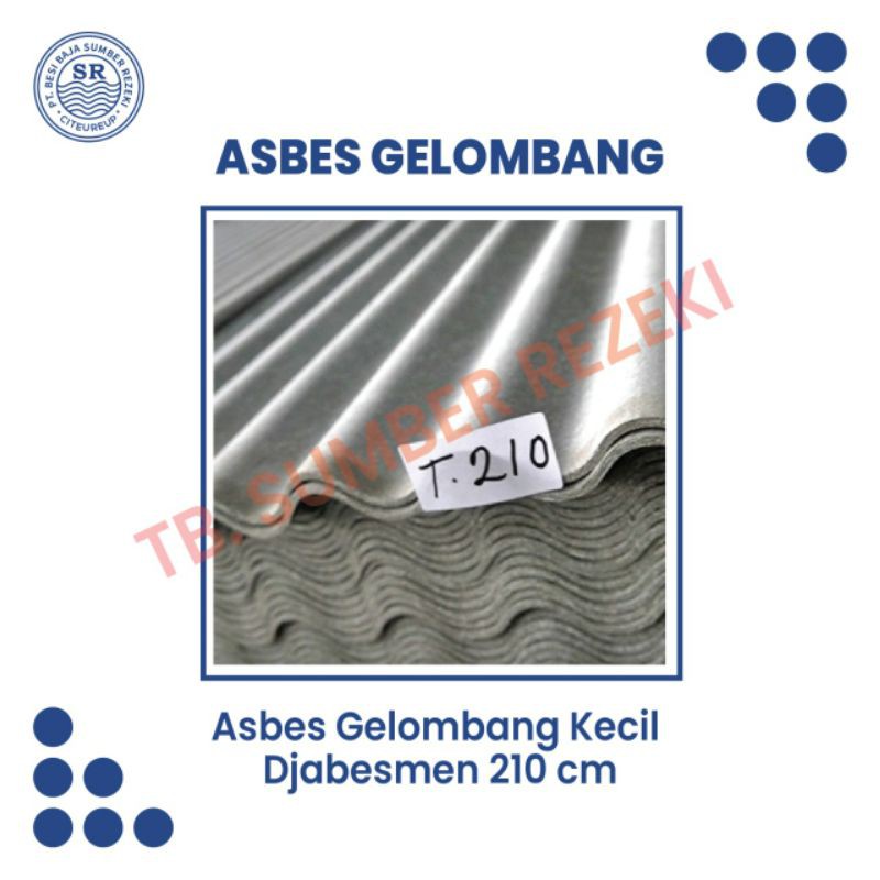 Asbes Gelombang Kecil Djabesmen 210 Cm