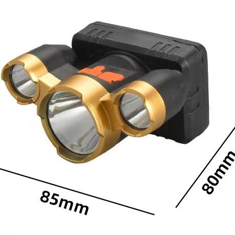 Senter LED lampu kepala senter camping 3 Lampu usb charge Super Terang / Senter Led Super Terang / Senter Led Kepala / Senter Led Kepala Super terang jarak jauh / Senter Kepala 5 LED Super Terang USB Rechangeable Waterproof Anti Air 45w 4Mode Cahaya Putih