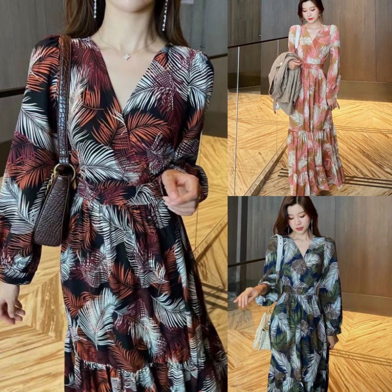 D0042 Casual Dress Import Camila Maxi Dress Korea Hijab Dress vintage Dress Korea Baju Lebaran Wanit