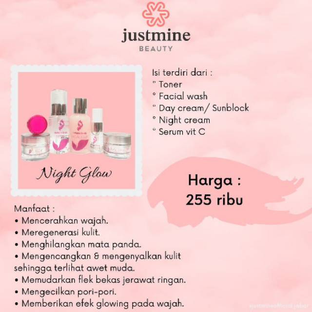 JUSTMINE WHETENING GLOW BPOM