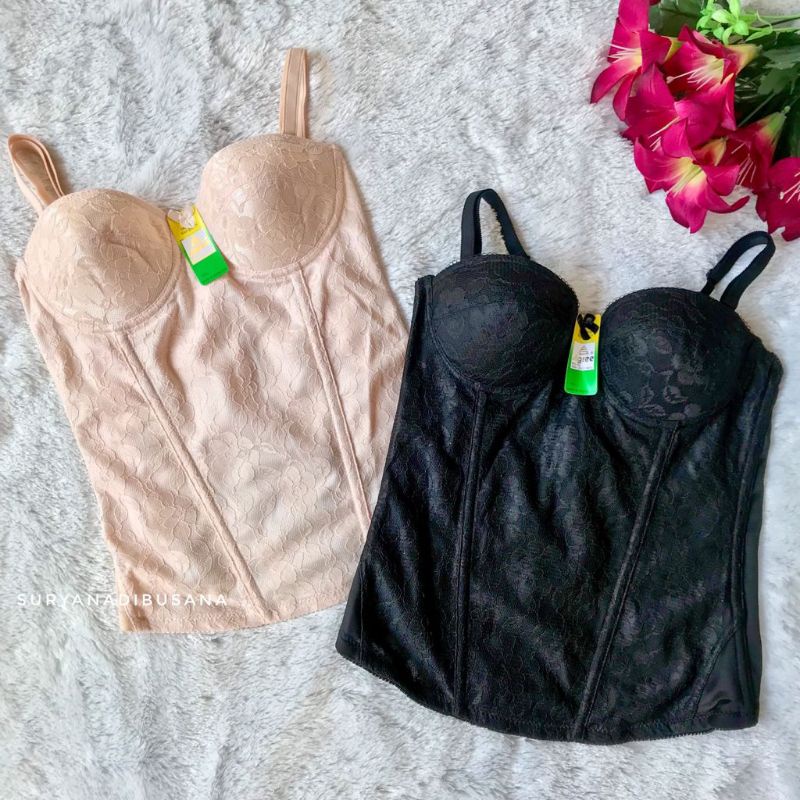 Longtorso Kamisol Kebaya Daleman Stagen | Korset kancing belakang | Bra kebaya | Bh kemben