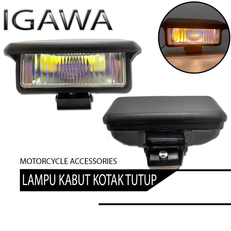 Lampu Kabut Motor Kotak Tutup Buka Universal New Model Assembly Lampu Motor Depan
