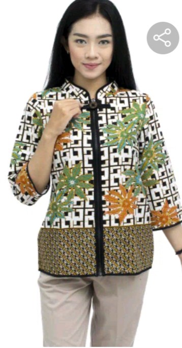 Atasan Batik Wanita Dolby Dolbi Dobby Doby Tenun Sutra Tulis Halus Katun Atbm Baron ,sarombit