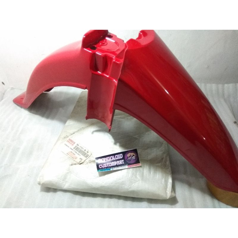 spakbor slebor depan Yamaha crypton warna merah original yamaha