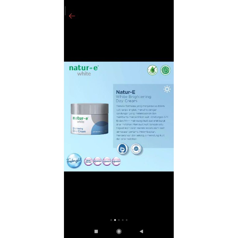 natur e white day cream