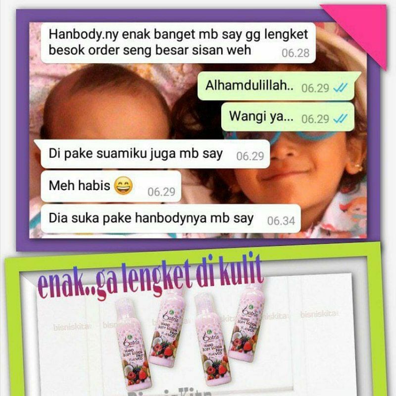 (AMPUH !!) HAND BODY LOTION PENCERAH PELEMBAB KULIT LOTION FRUITY BATRISYIA/ PEMUTIH KULIT AMAN BPOM