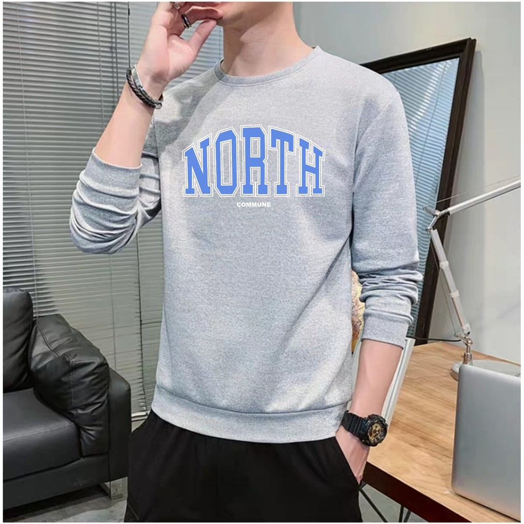 BISA COD / ALIPIO781 - BAJU SWEATER NORTH / fashion pria / keren / terbaru