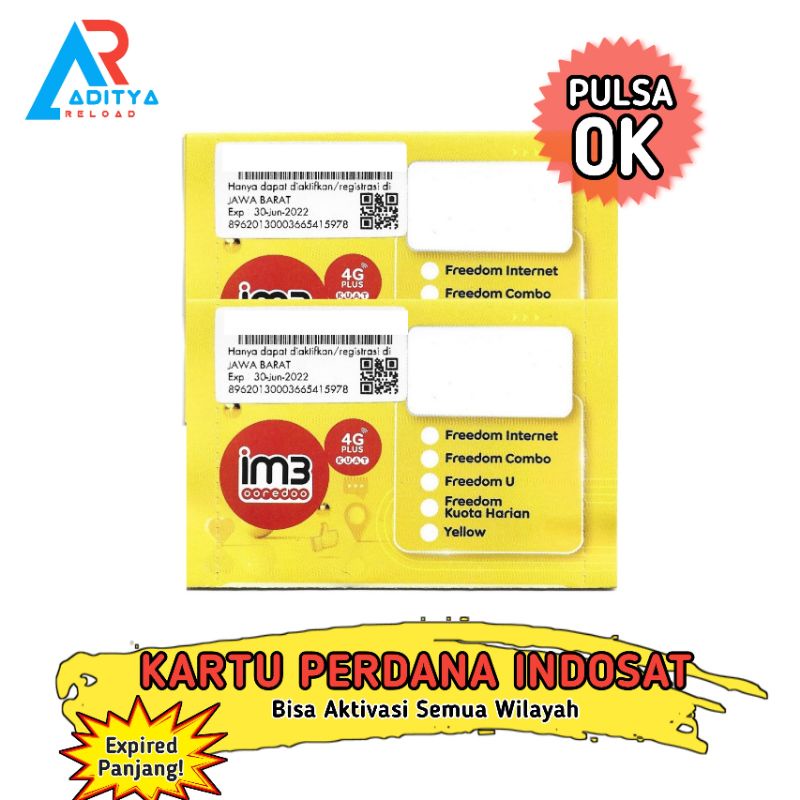 Kartu Perdana Indosat 0K Exp Juni 2023