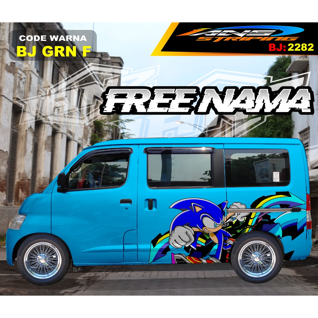 VARIASI DECAL STIKER BODY SAMPING MOBIL GRANMAX / VARIASI STICKER BODY SAMPING MOBIL LUXIO / DECAL STIKER MOBIL AVANZA XENIA / STIKER MOBIL
