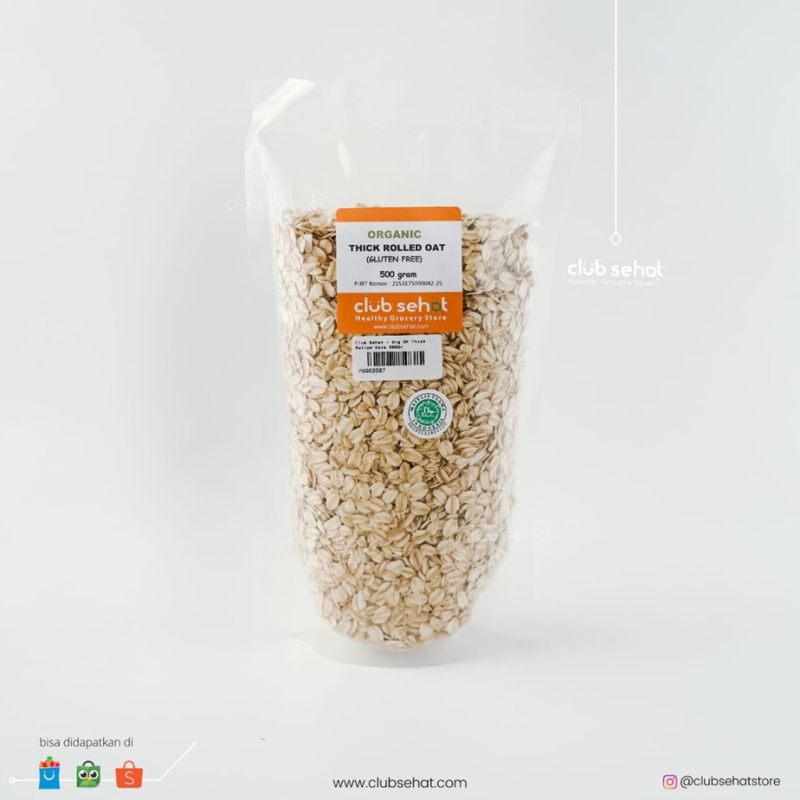 

CLUB SEHAT - ORGANIC EXTRA THICK ROLLED OAT 1kg