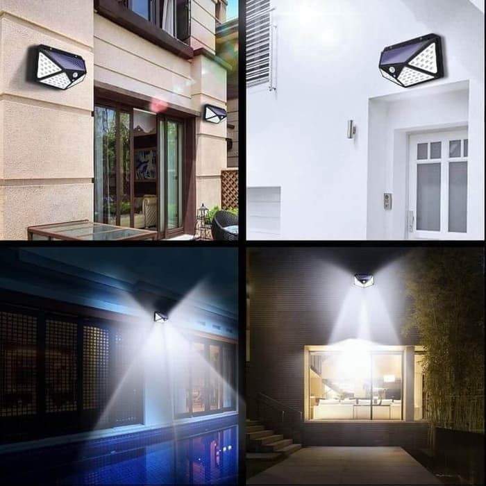 PENTAGON 100 Led lampu taman Dinding Motion Detector Solar