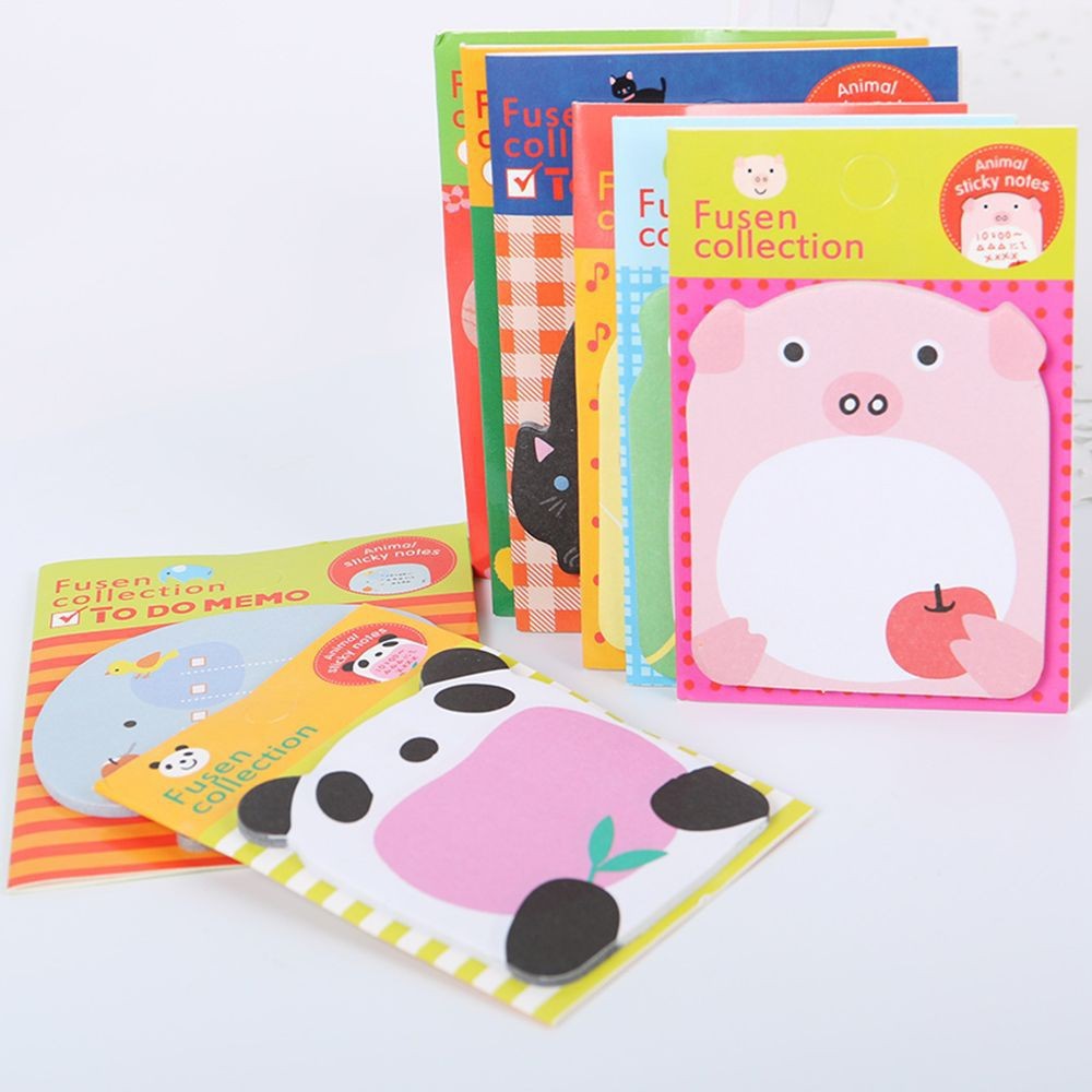 Grosir - S636 Sticky Notes Animal Motif Karakter Hewan/Post It Note/ Memo Note/Tempelan Catatan Memo