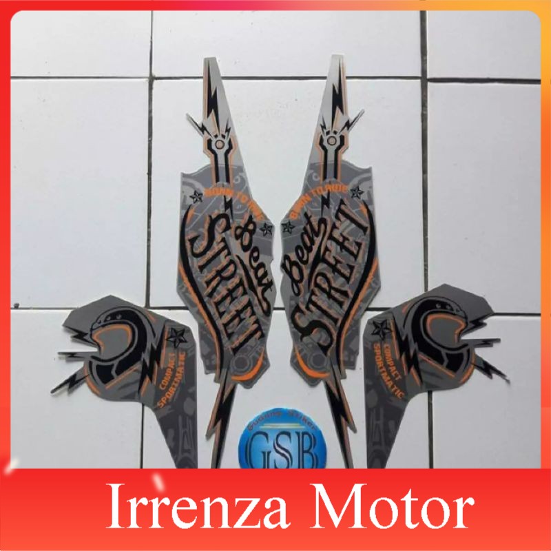 Striping sticker Lis motor Beat Street 2019 silver