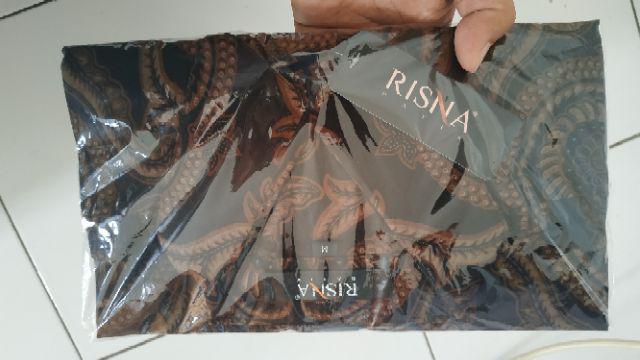 Risna Batik Hrb Motif Songkek Biru Kemeja Batik Pria Lengan Pendek Exclusive Halus Primis Premium