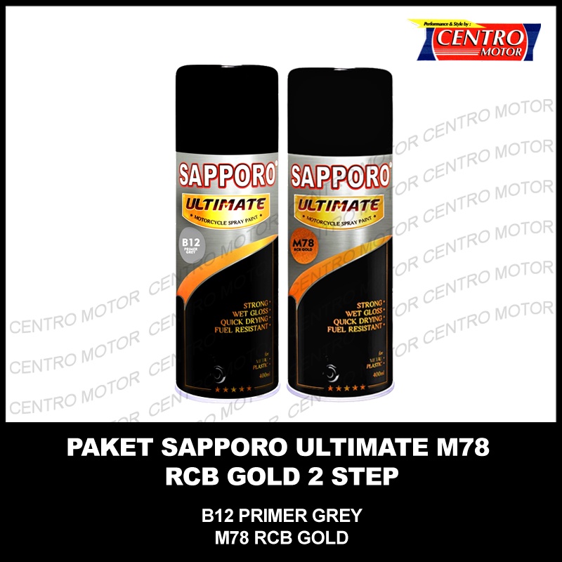 SAPPORO ULTIMATE M78 RCB GOLD PAKET 2KALENG CAT VELG/BODY MOTOR,MOBIL.B12+M78