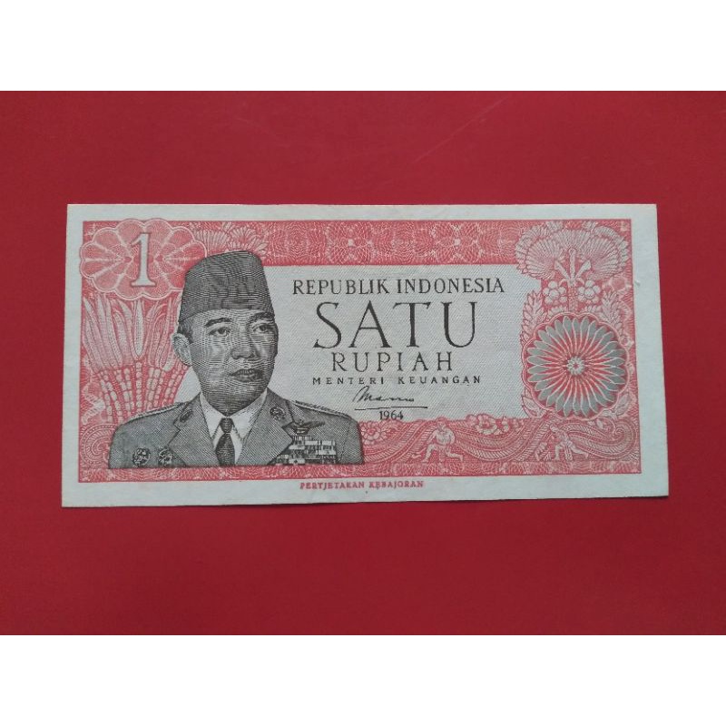 Uang Kertas Kuno 1 Rupiah seri Bapak Soekarno