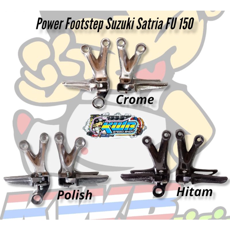 power foot step satria fu postep belakang satria fu 150 POWER FOOTSTEP BOSTEP PIJAKAN KAKI BELAKANG SUZUKI SATRIA FU 150 ALMUNIUM 1 SET SEPASANG