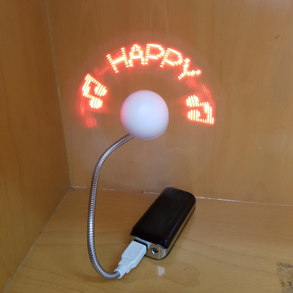 USB LED Programmable Fan Flexible Kipas Angin Tulisan Fleksibel
