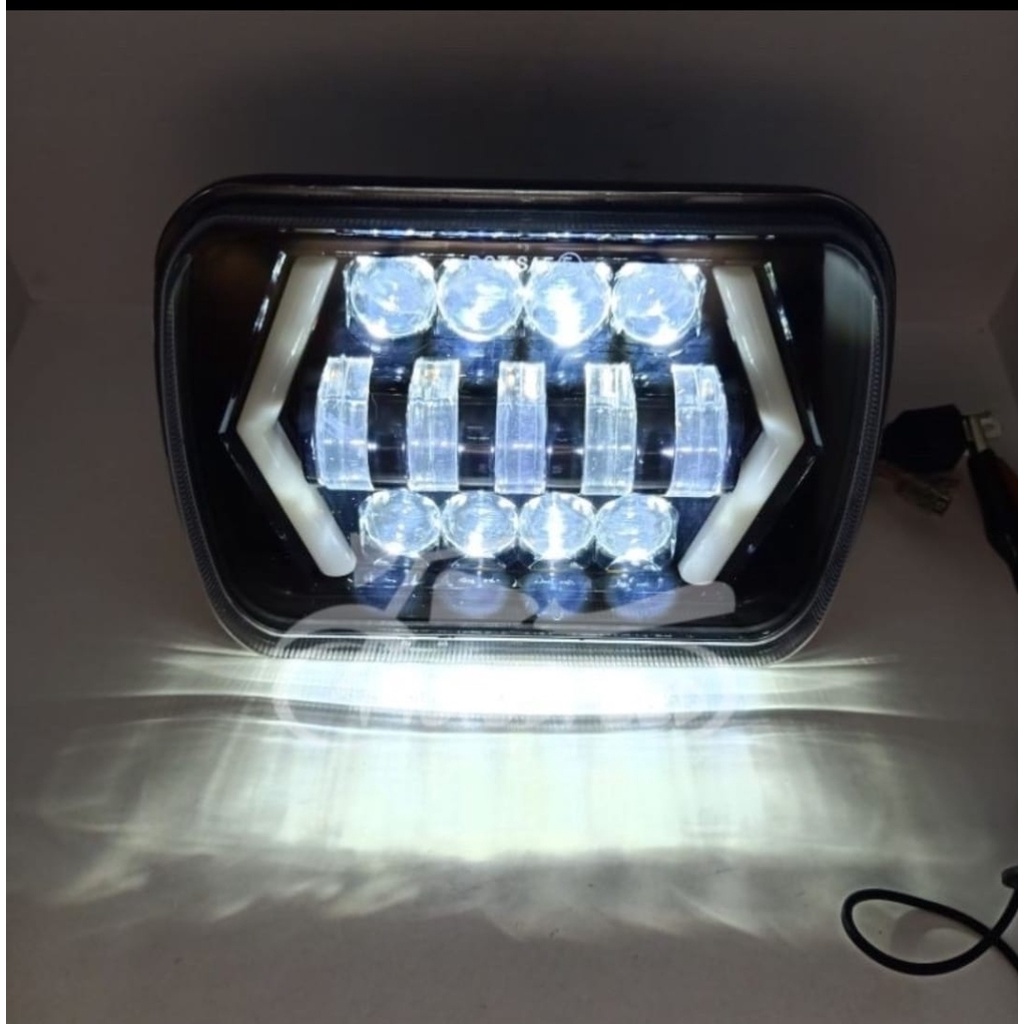 LAMPU LED DAYMAKER KOTAK PANAH JEEP FEROZA L300 TAFT DLL / Lampu depan