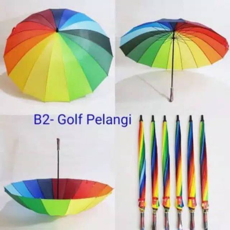 PAYUNG GOLF PELANGI UKURAN JUMBO