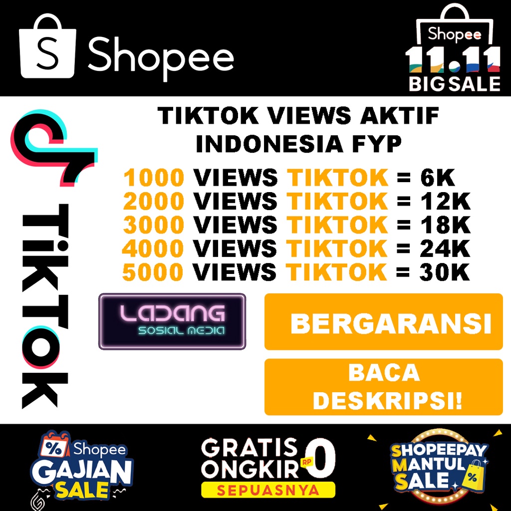 VIEWS TIKTOK REAL INDONESIA FYP BOOSTER TIKTOK HIGH QUALITY TERMURAH BERGARANSI