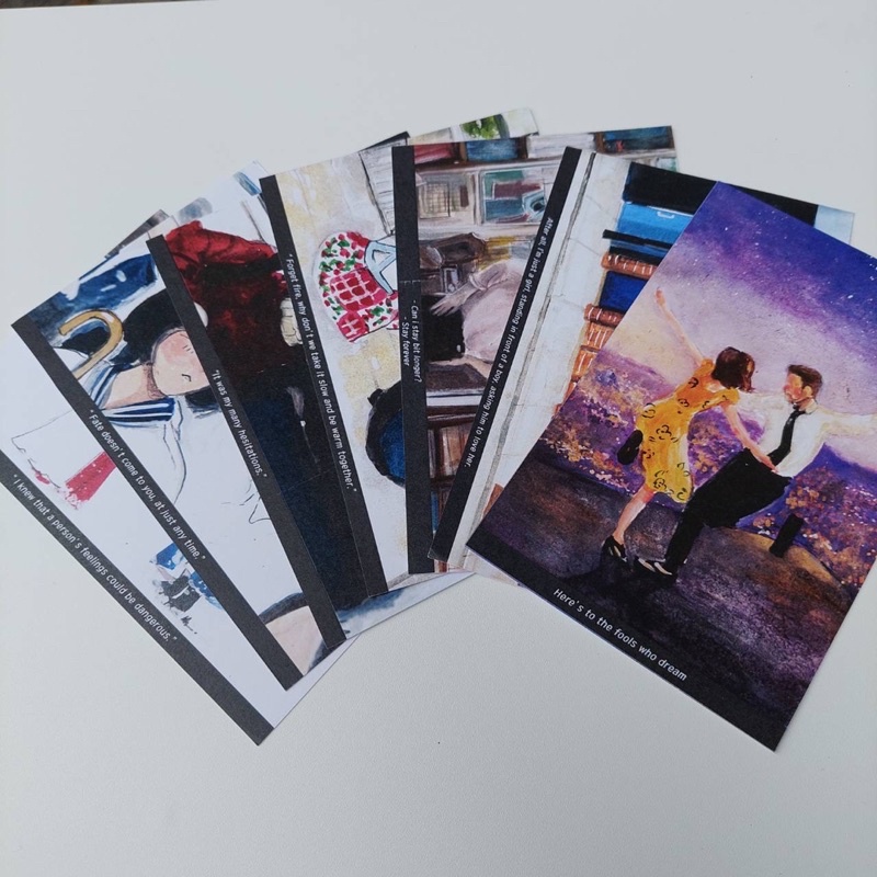 

HelloMister Post Card Hand Draw Aesthetic K-Drama LaLaLand