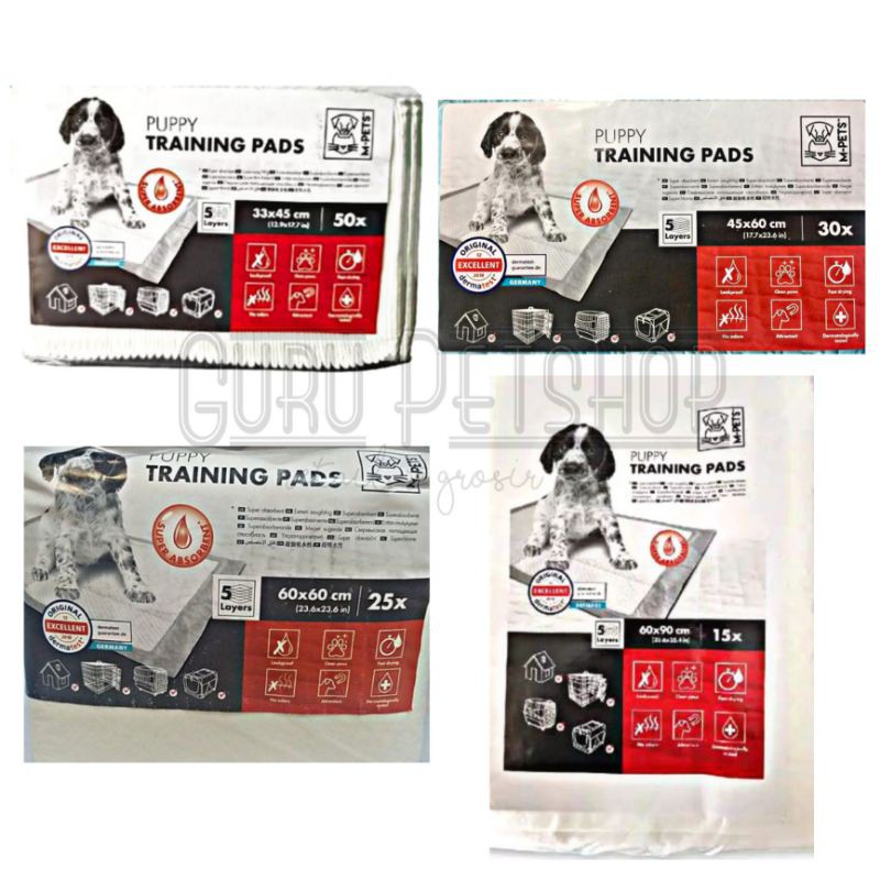 M-Pets Puppy Training Pads 33x45- 45x60/ Underpad Anjing Kucing