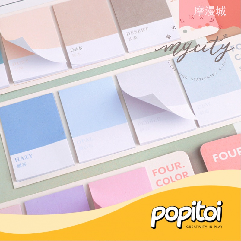 

Four Color Mini Memo Pad (80 Sheets) kertas sticky note flag binder Index Page Marker