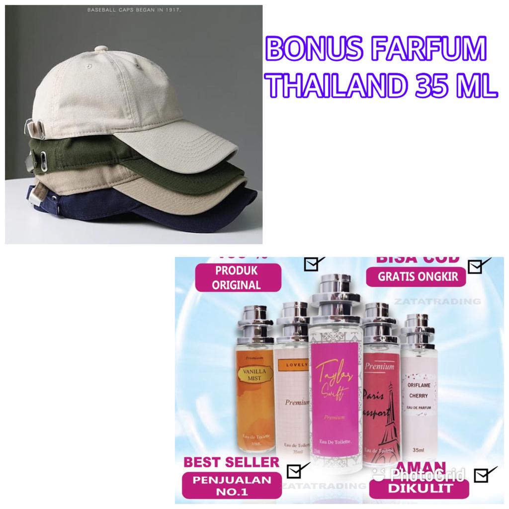 COD BONUS FARFUM 35 ML//Topi Baseball Polos Terlaris Topi Baseball Polos Premium Distro