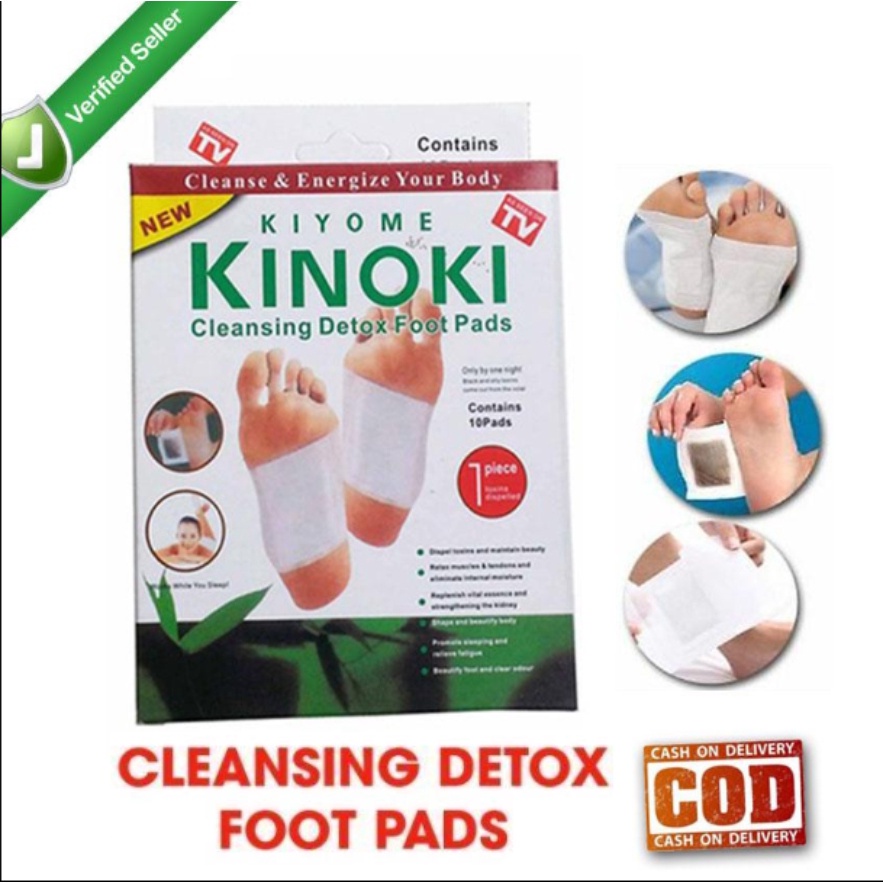 ( COD ) 1 Box 10 Pcs Kinoki White Detox Original Koyo Herbal Ampuh Membuang Racun dan Toksin