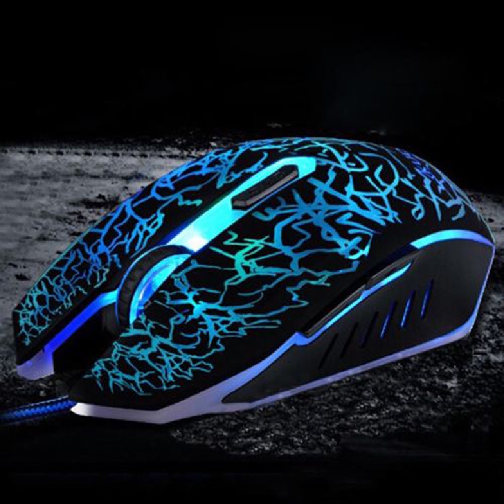 Mouse Gaming Optical 4000Dpi 6 Tombol Led Dengan Kabel Usb Untuk Gamer Pro