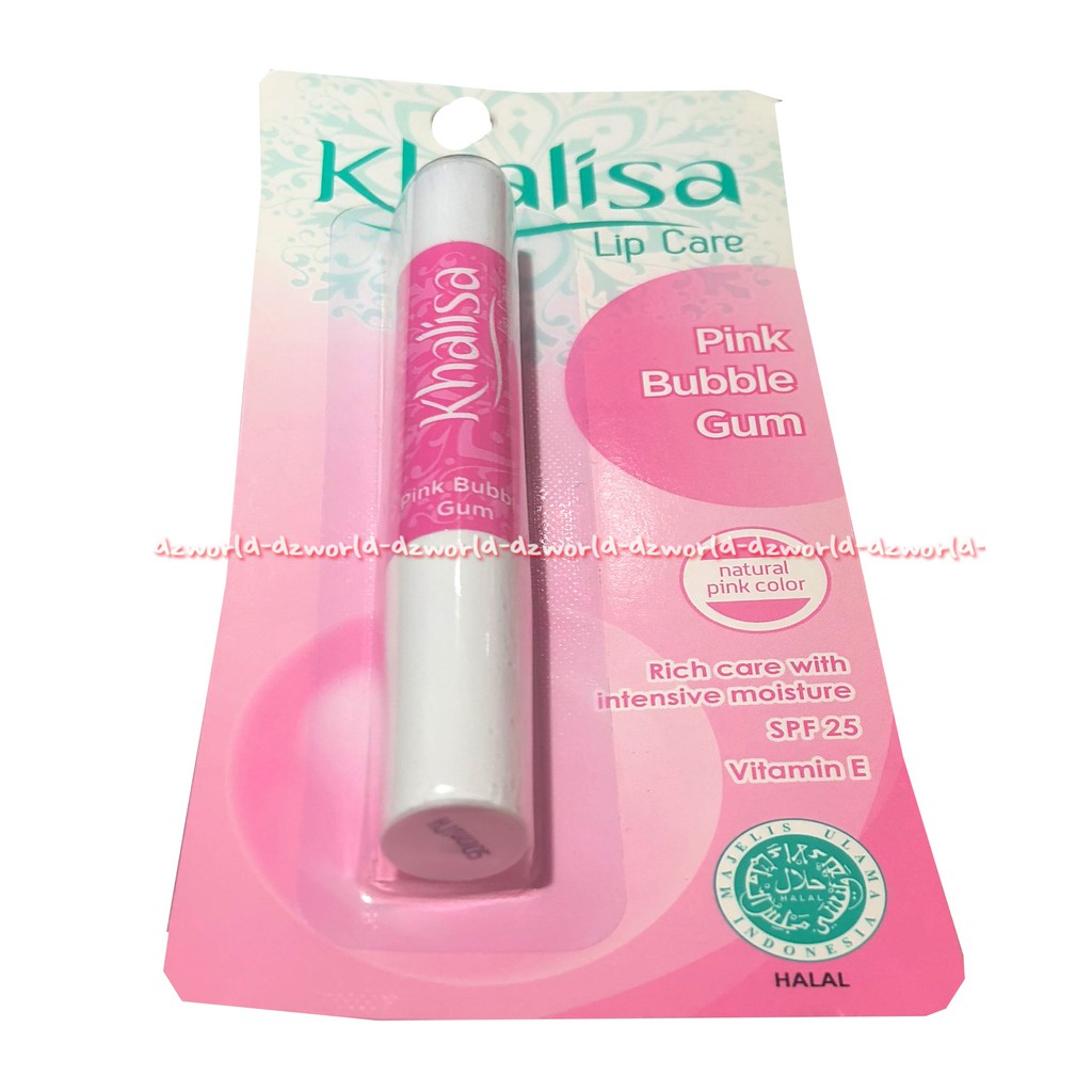 Khalisa Lip Care Pink Bubble Gum Vitamin E Lipgloss Kalisa Lipcare Lip Gloss kalisha Pelembut Pelembab Bibir Warna Pink