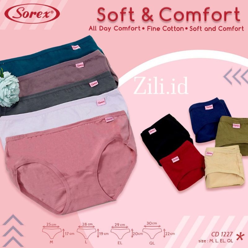SOREX CD Celana Dalam Perempuan Dewasa Basic Katun Cutting Mini