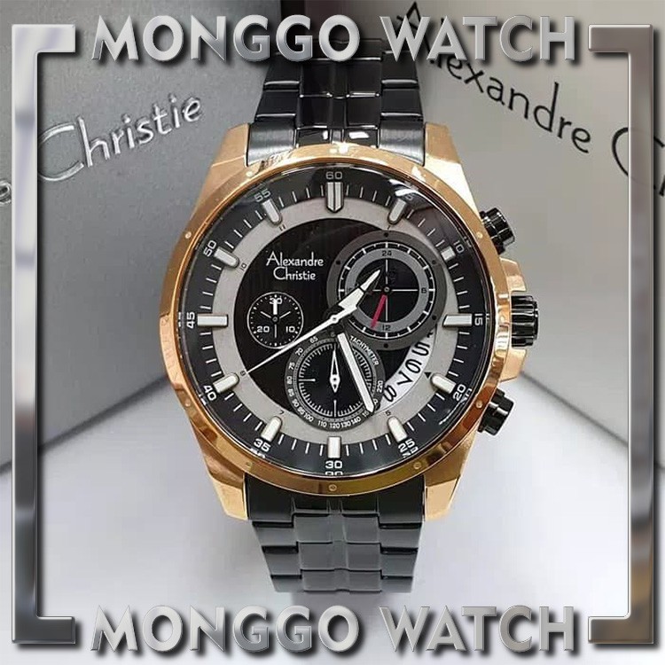 JAM PRIA ALEXANDRE CHRISTIE AC 6496 RGBK ORIGINAL BERGARANSI RESMI