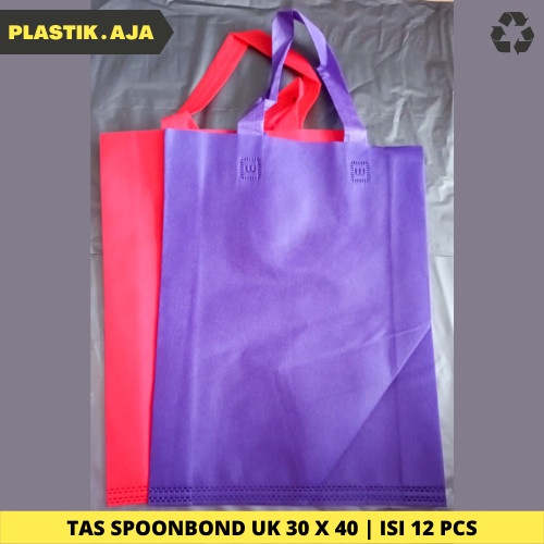 

✨ BISA COD ✨ TAS SPUNBOND GOODIE BAG UK 30 X 40 | ISI 12 PCS - Ungu