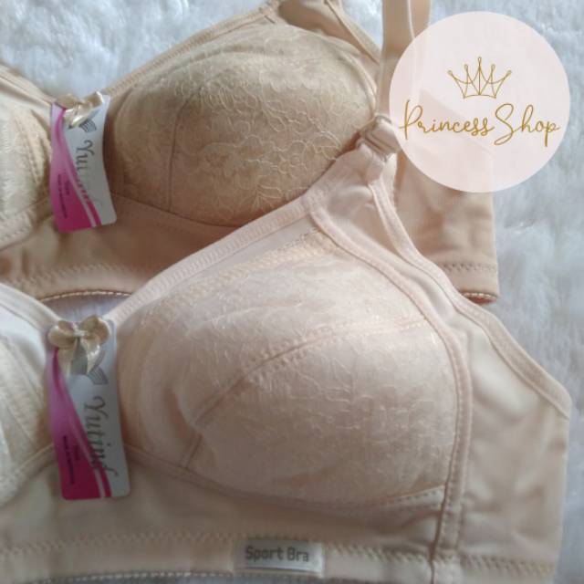 Sport Bra Tanpa Kawat Tanpa Busa Bh Basic Yutind