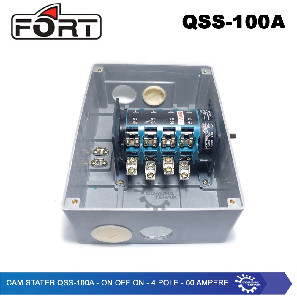 QSS-100A - Cam Stater  - On Off On - 4 Pole - 100 Ampere