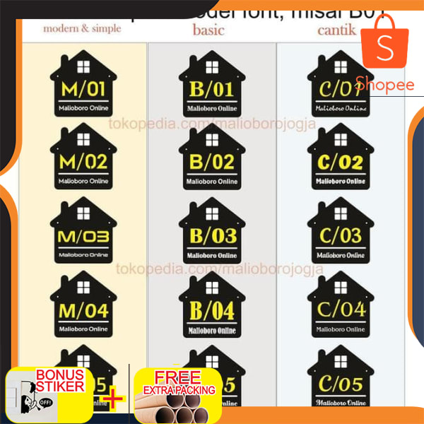 

TERLARIS NOMOR / NOMER RUMAH AKRILIK / ACRYLIC 2 LAYER LINGKARAN Keren