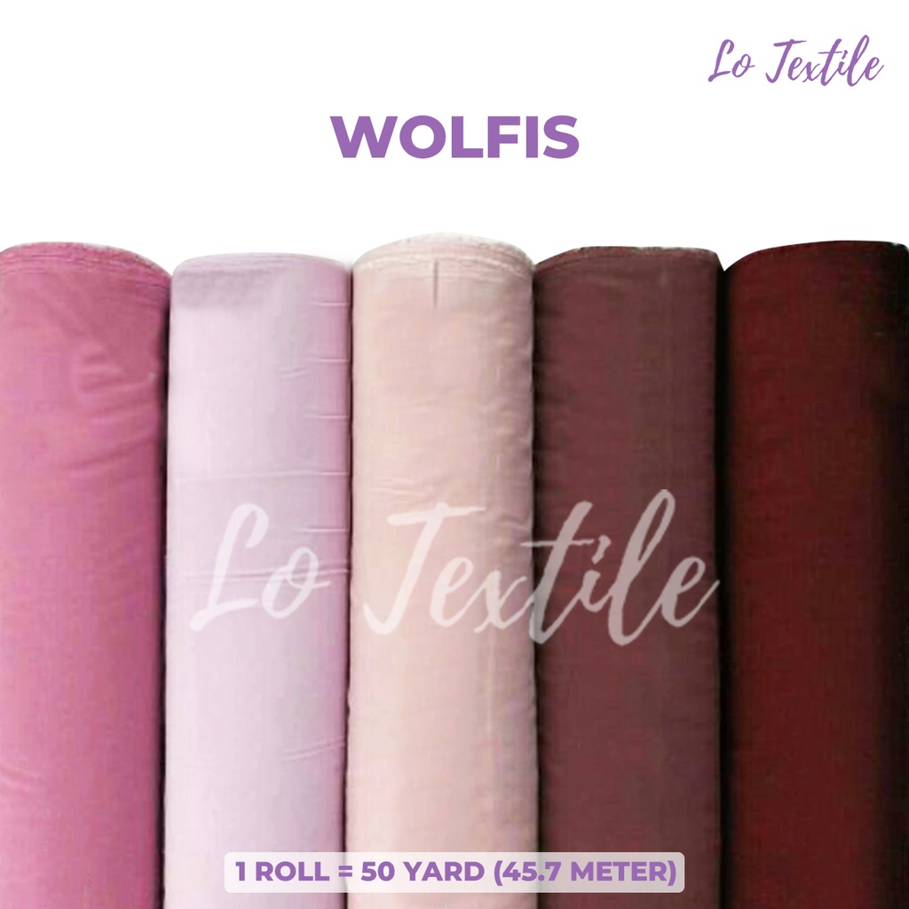 Kain Wolfis Wolvis Wollpeach Wolpeach 1 Roll - Bahan Hijab Gamis Premium