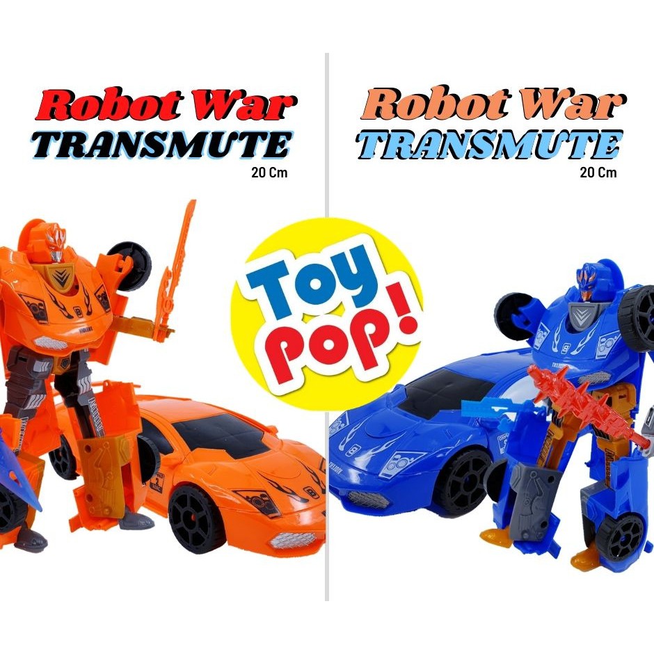 Mainan anak laki-laki Robot War Transformation Bisa Berubah Jadi Mobil