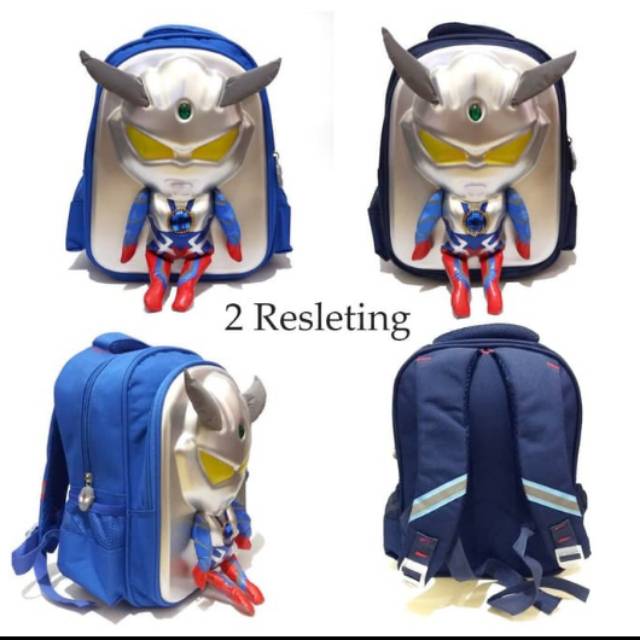 TAS RANSEL ANAK TK 6D TIMBUL ULTRAMAN ROBOT KAKI IMPORT