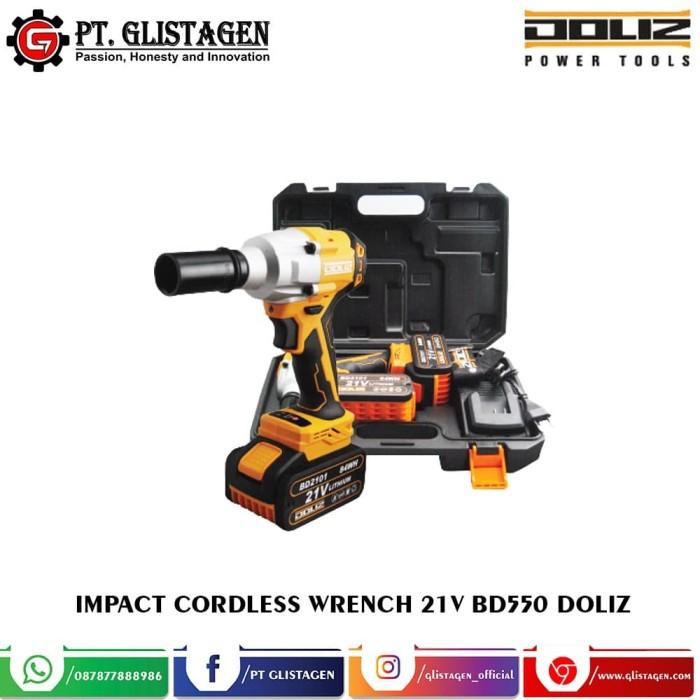 Mesin Bor Cordless Drill/Impact Wrench/Alat Buka Baut Ban DOLIZ BD
