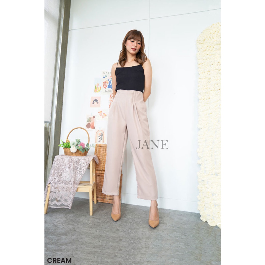 JANE COLLECTION || Celana Panjang Kantor Casual Celana Kulot Longpants Sasa