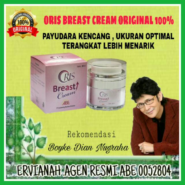 Oris breast cream pengencang payudara sosuli payudara indah 100% Ori pt ABe mid 0052804