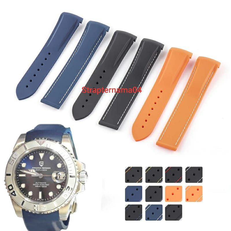 Strap Tali Karet Jam Omega Rubber strap jam Omega 20mm 22mm